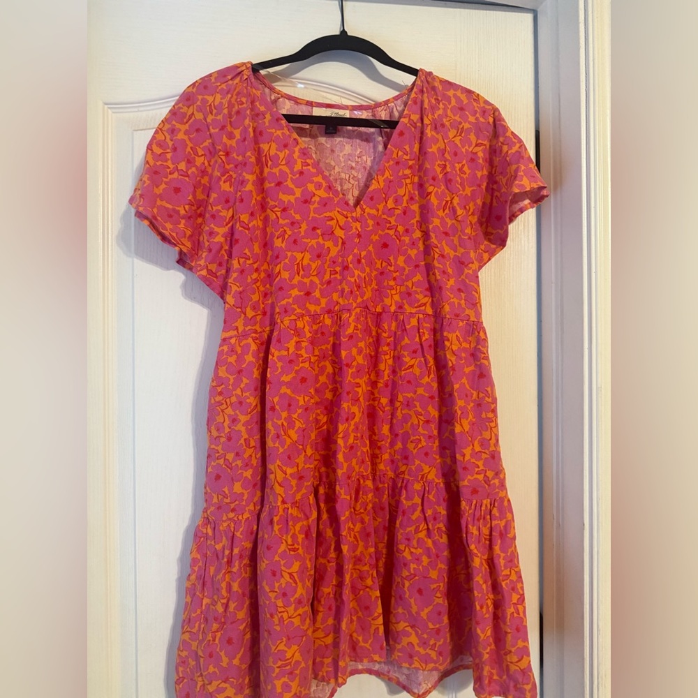 Universal Thread Pink and Orange Floral Dress